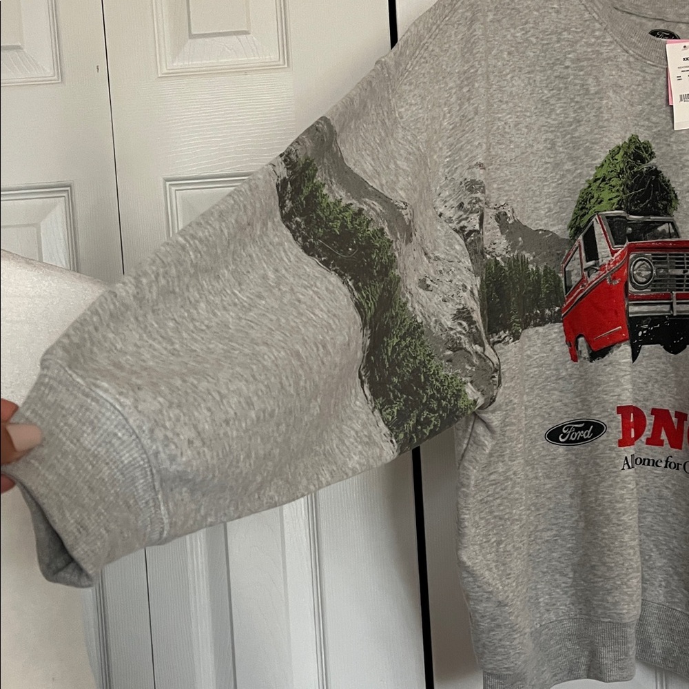 Ford Bronco Crewneck Sweater - Gray and Red - Picture 3 of 5